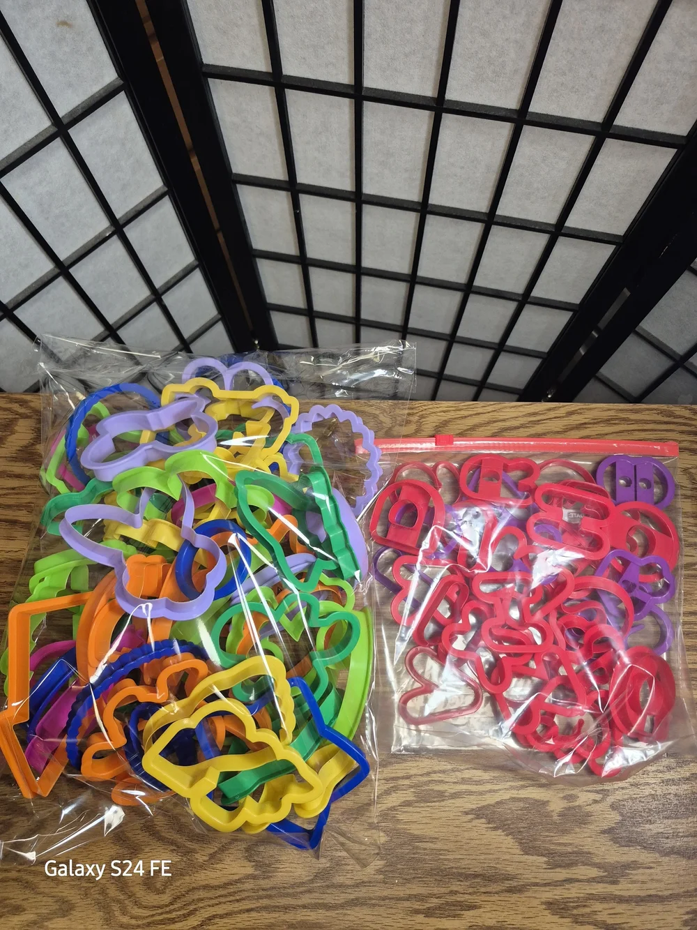 77 PC Colorful Assorted Cookie Cutters - Green, Orange, Purple, Pink